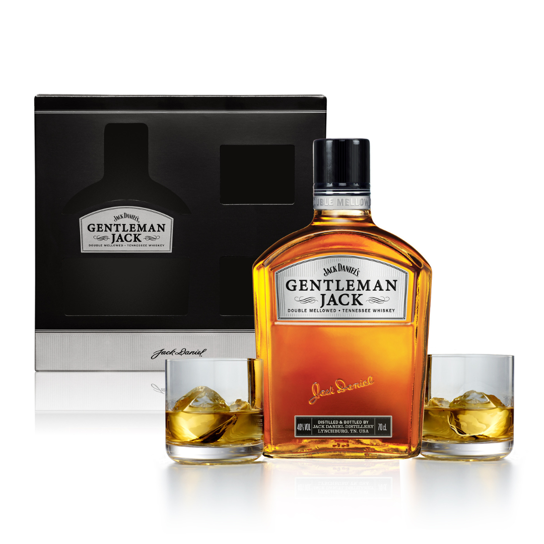 Gentleman Jack + 2 szklanki