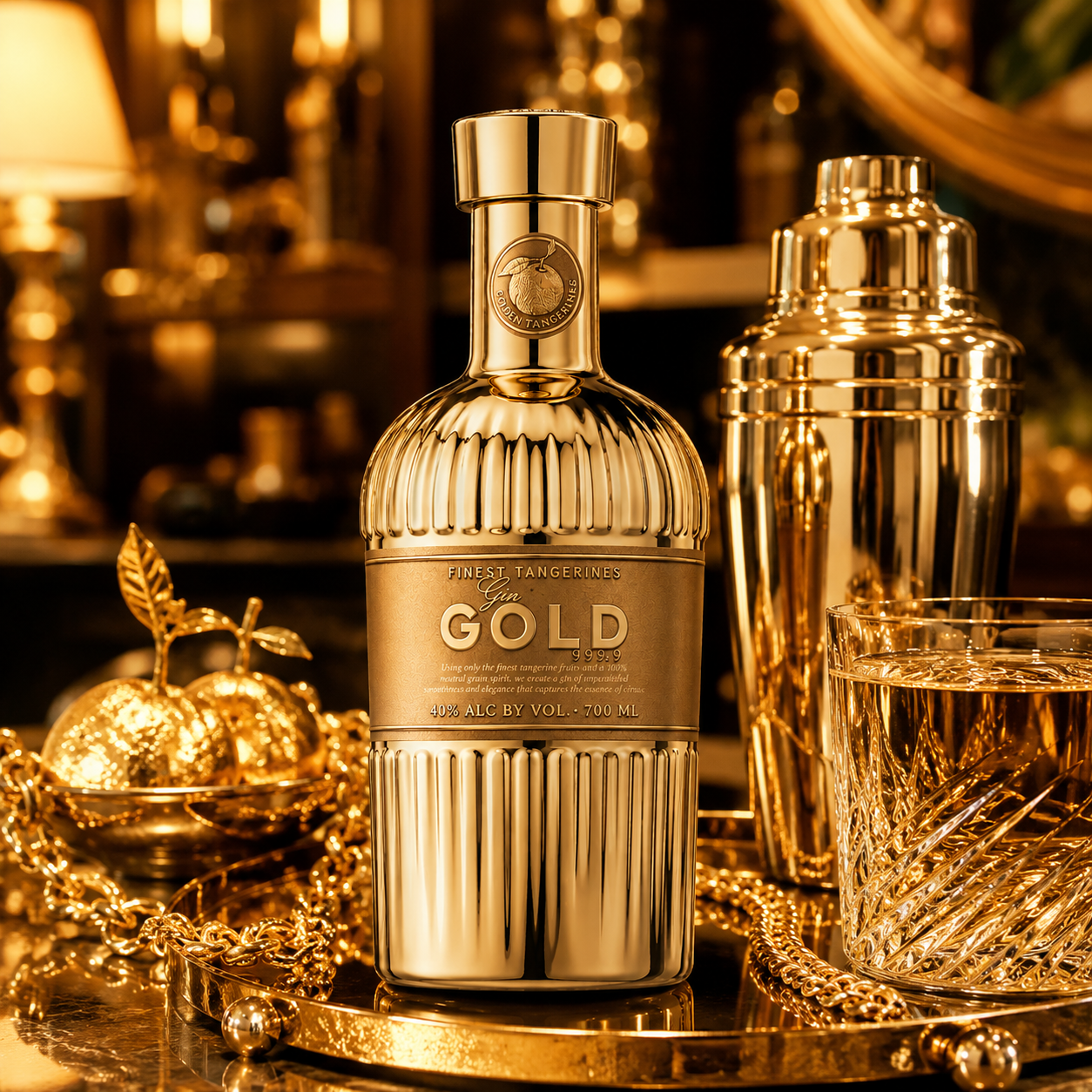 Bez personalizacji - Gin Gold Finest Tangerines 999,9 - obrazek 2