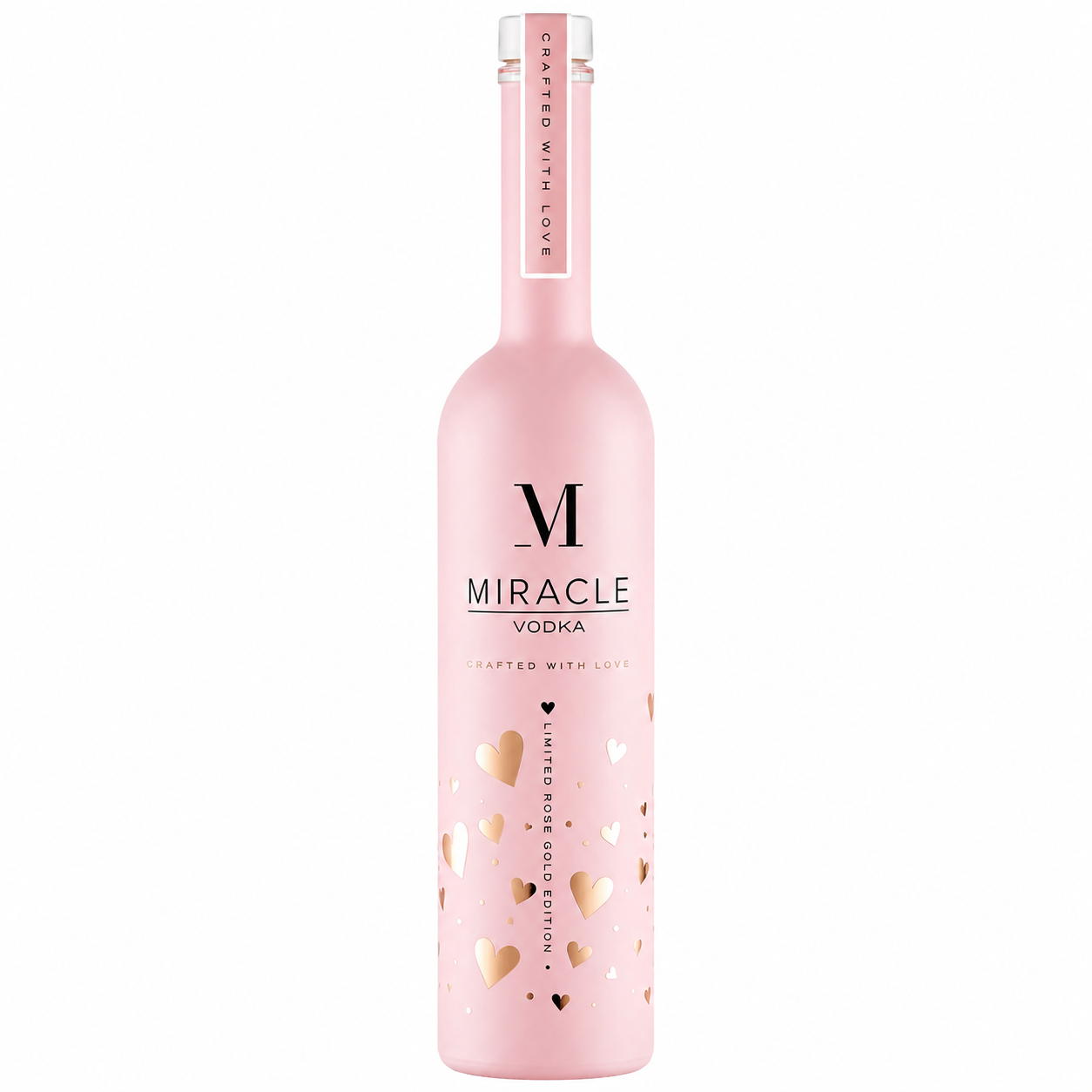 Różowa butelka alkoholu Miracle Rose Gold Vodka 0,7L na prezent